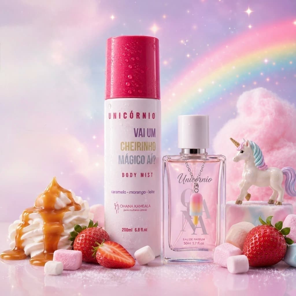 Kit Unicórnio: perfume 50 ml e body mist 200 ml